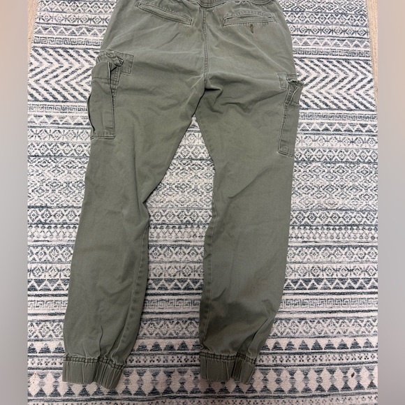 Aero Cargo Jogger Pants Women Size Small Green Minimalist Travel Elastic Wasit - Picture 7 of 9